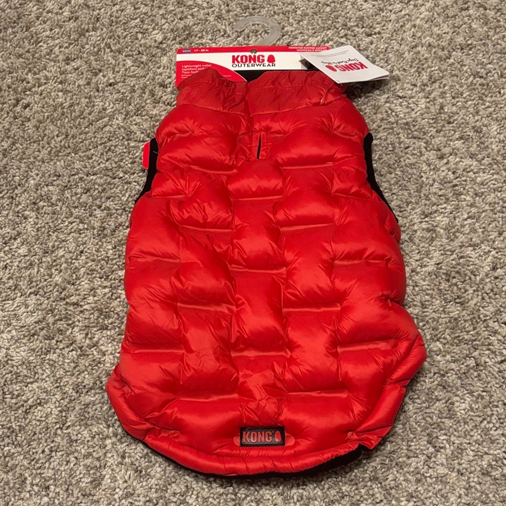 NWT Kong  Dog Popover Puffer Jacket Medium
